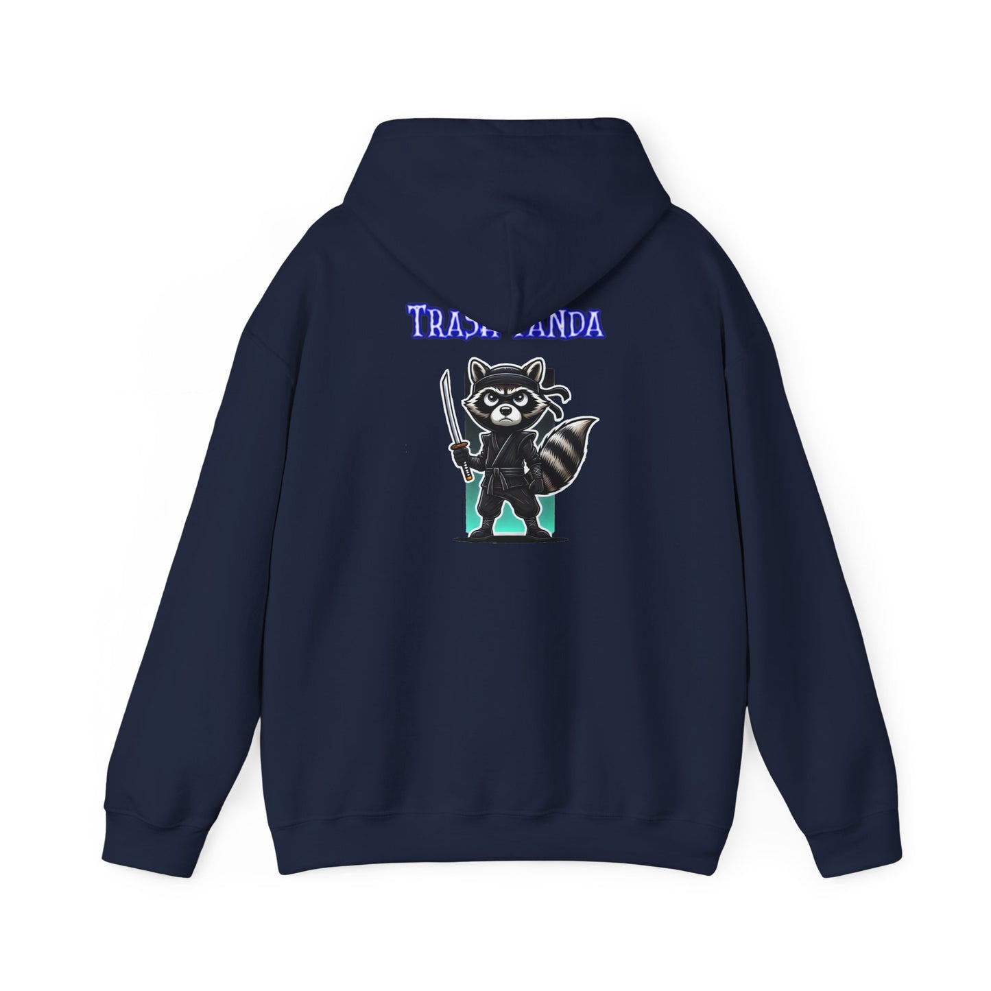 Raccoon Samurai Hoodie — "Trash Panda" Graphic Hooded Sweatshirt