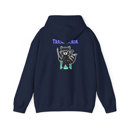 Raccoon Samurai Hoodie — "Trash Panda" Graphic Hooded Sweatshirt