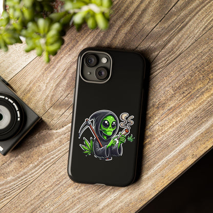Reaper Alien Phone Case – Cute Grim Reaper Smoking Weed iPhone Case
