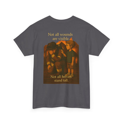 Not All Heroes Stand Tall – Firefighter Tribute Tee