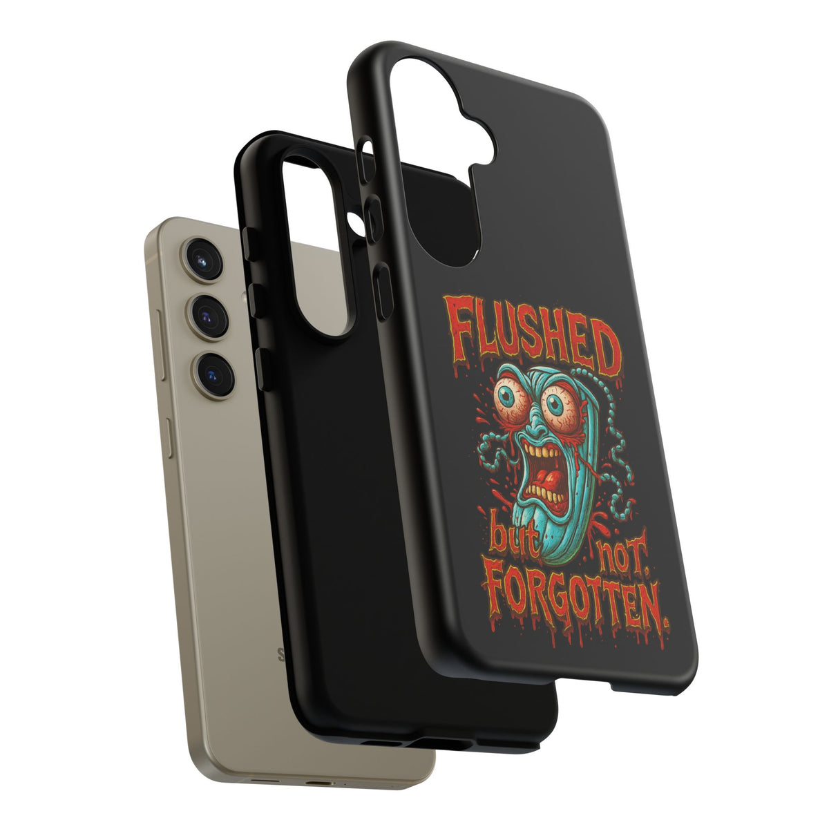 Phone Case — "Flushed But Not Forgotten" Horror Graphic iPhone Cover