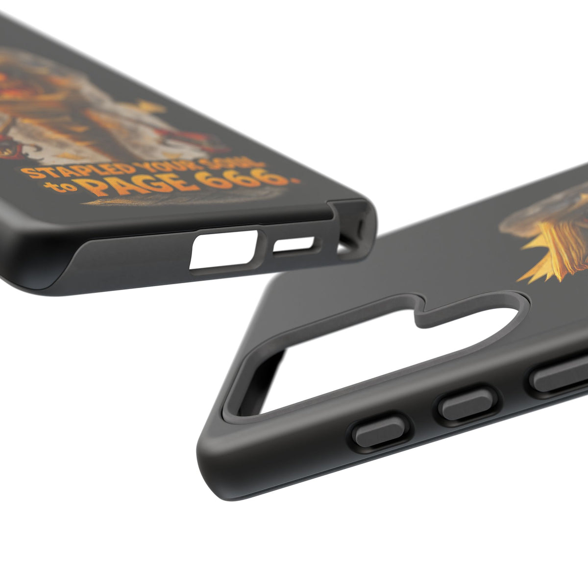 Phone Case — Halloween Mummy Creature “Stapled Your Soul to Page 666” Horror Design