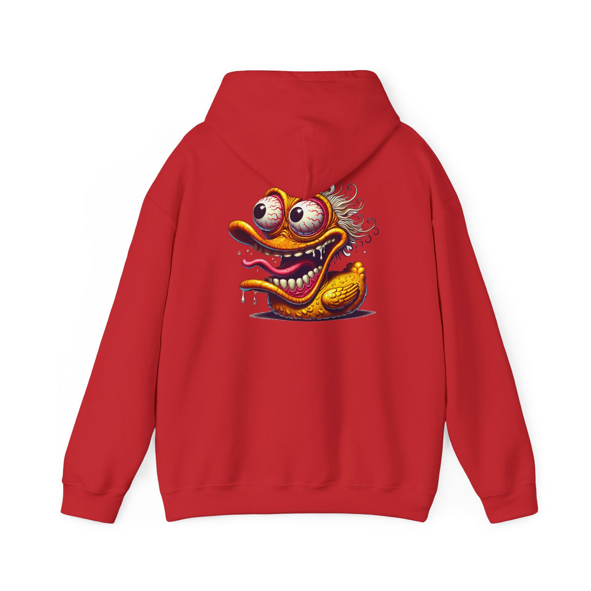 Duck Character Hoodie – Quirky Crazy Duck Illustration Pullover