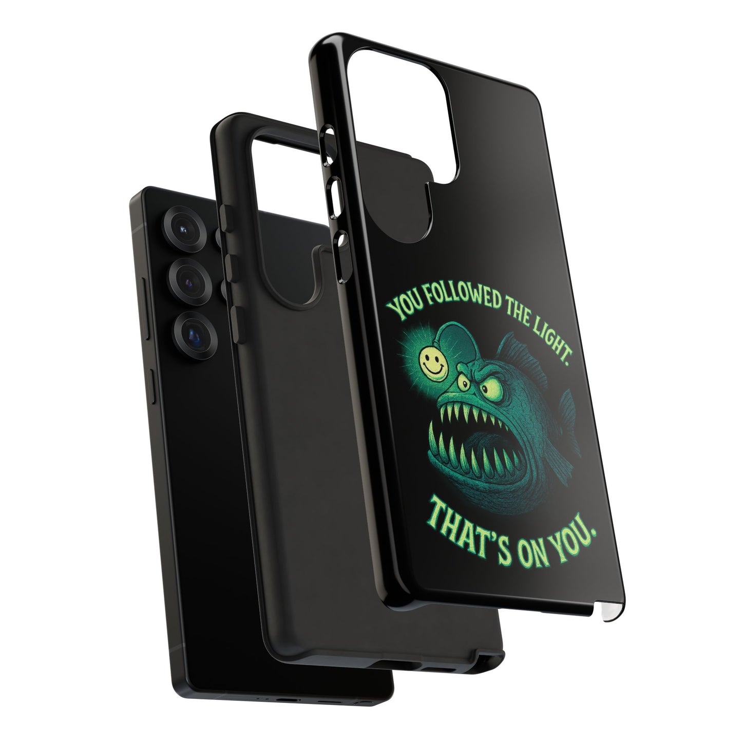 Anglerfish Phone Case – “You Followed The Light, That’s On You” Glow Horror Protective Case