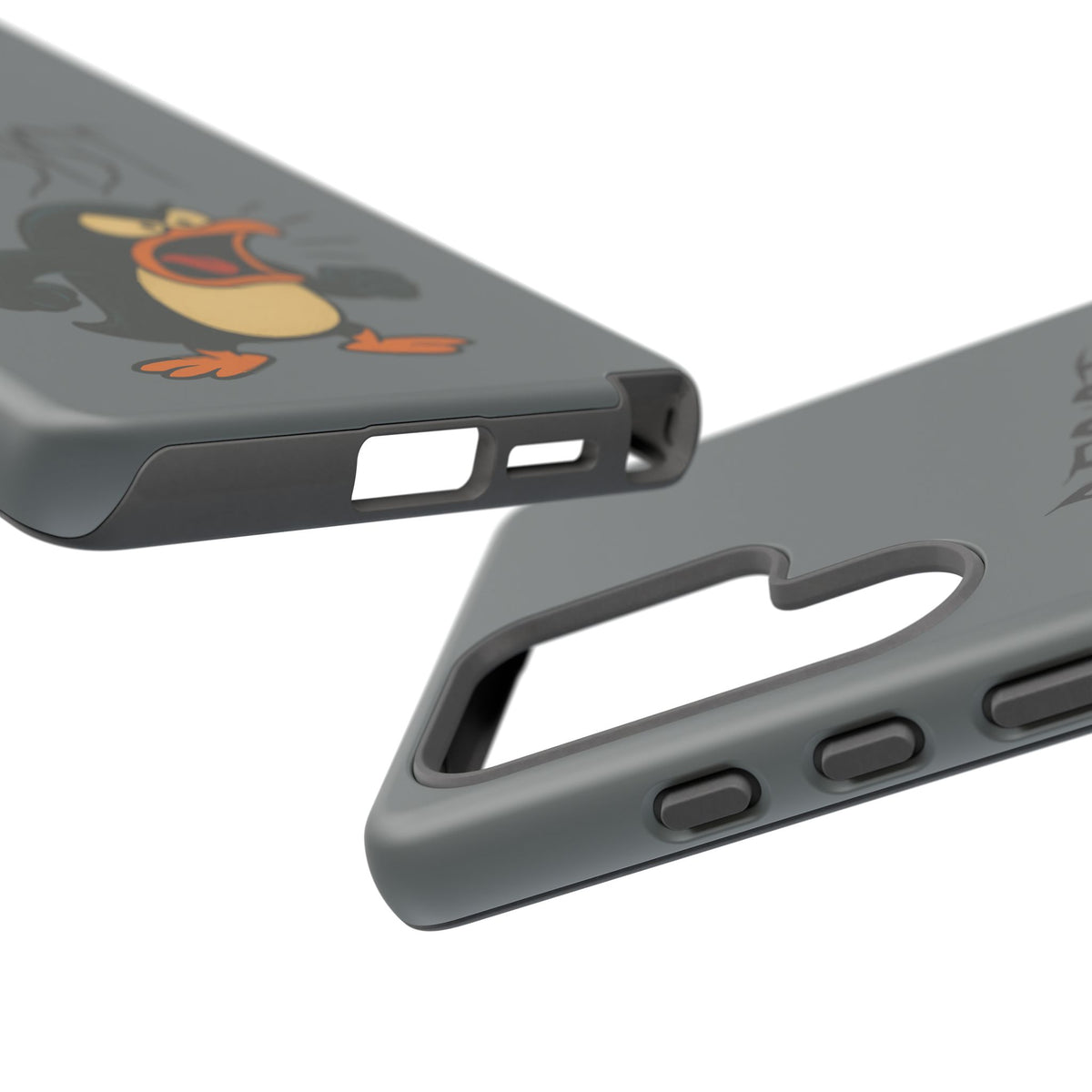 Resist Angry Penguin Phone Case — Protective iPhone Case with Bold Cartoon Design