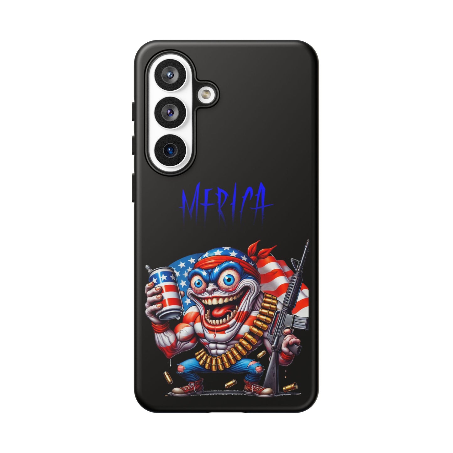 Phone Case — Patriotic 'Merica Clown with Flag, Beer & Rifle
