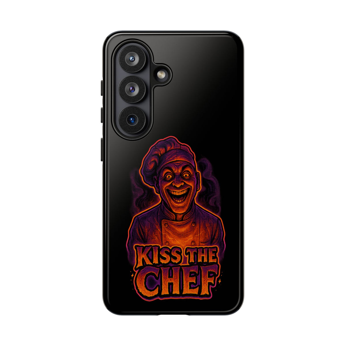 Phone Case — "Kiss the Chef" Neon Horror Chef Design