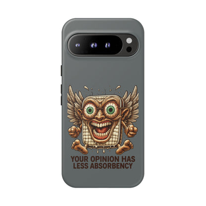 Phone Case — Funny Vintage Winged Toaster Design (“Your Opinion Has Less Absorbency”)