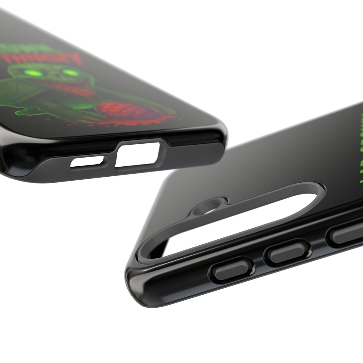 Phone Case — “Lab-Grown. Blood-Thirsty!” Green Monster Horror Design
