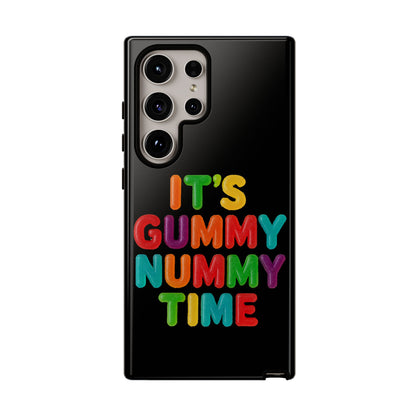 Phone Case — "It's Gummy Nummy Time" Colorful Candy Lettering Protective Case