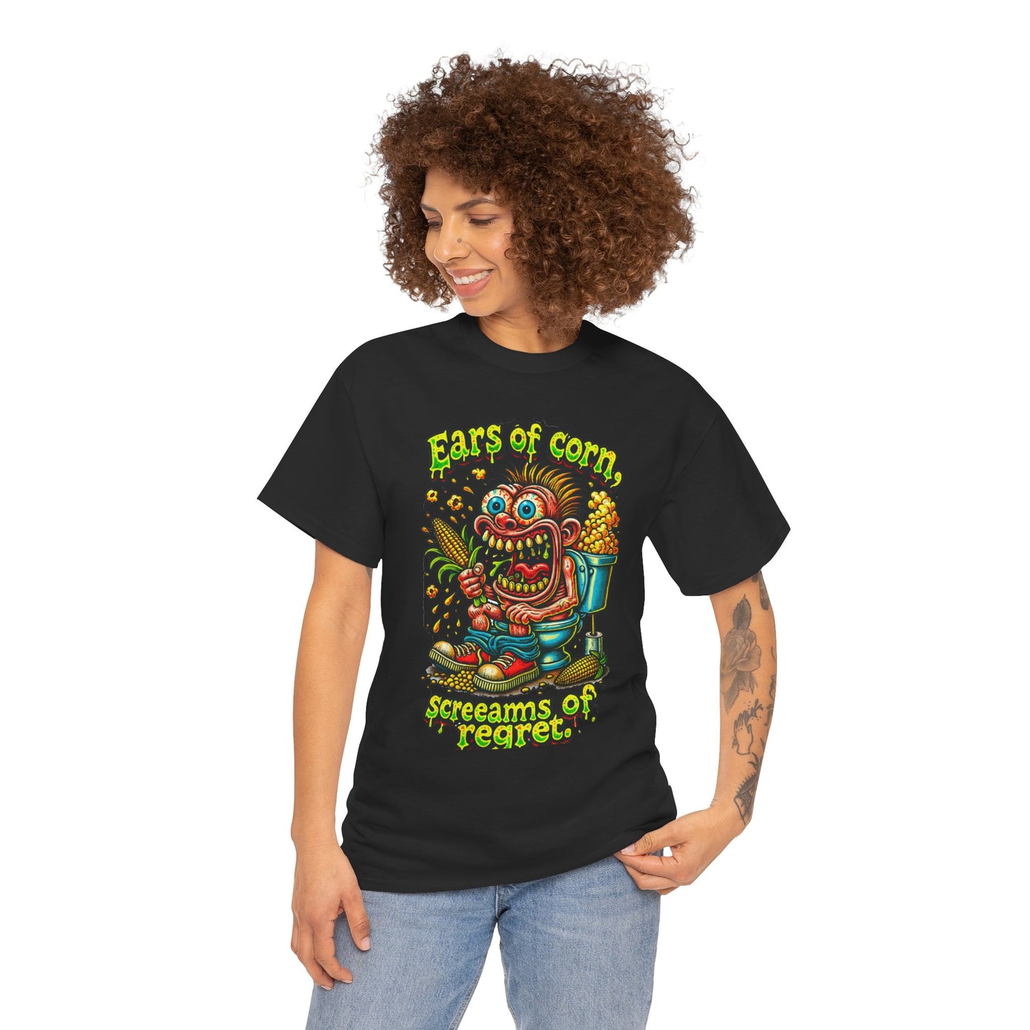 Ears of Corn Screams of Regret T-Shirt | Corn Monster Graphic Tee