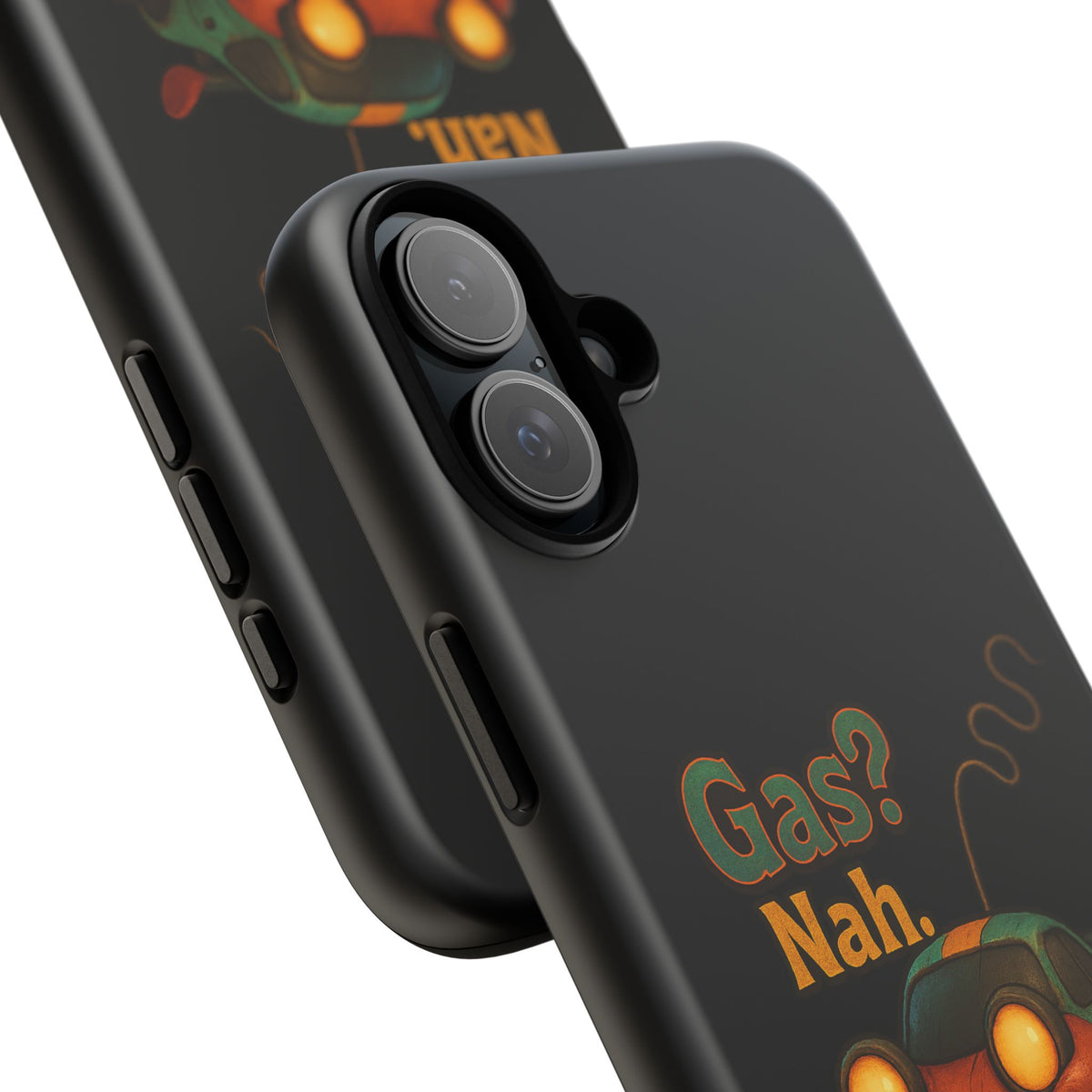 Phone Case — "Gas? Nah. I Run on Bad Far Decisions" Funny Cartoon Car Protective Cover