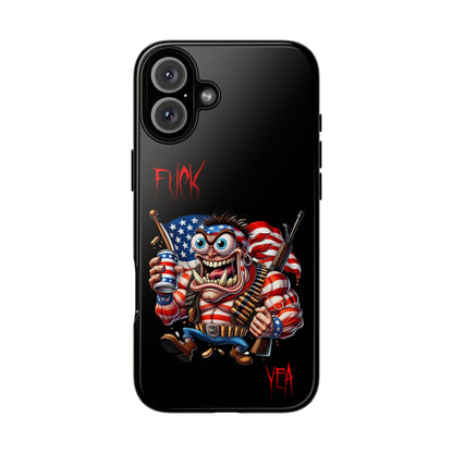 Patriotic Madman Phone Case — 'Funk Yea' USA Flag Tough Case