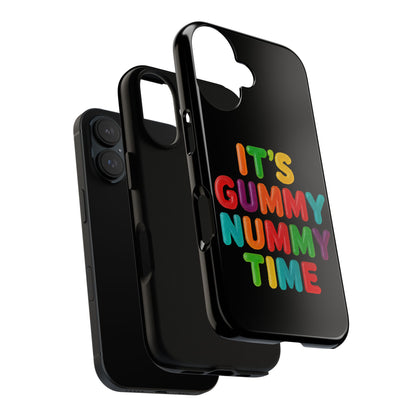 Phone Case — "It's Gummy Nummy Time" Colorful Candy Lettering Protective Case