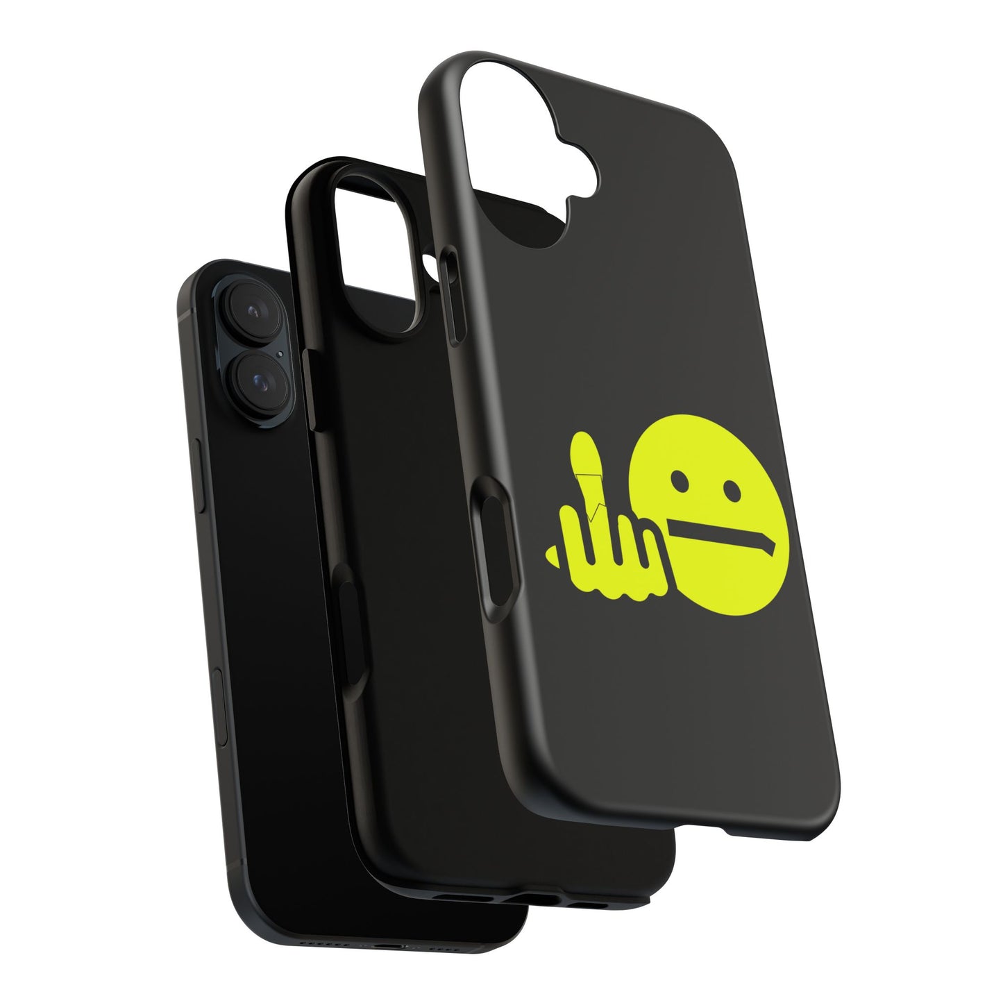 Phone Case — Neon Middle Finger Emoji Graphic