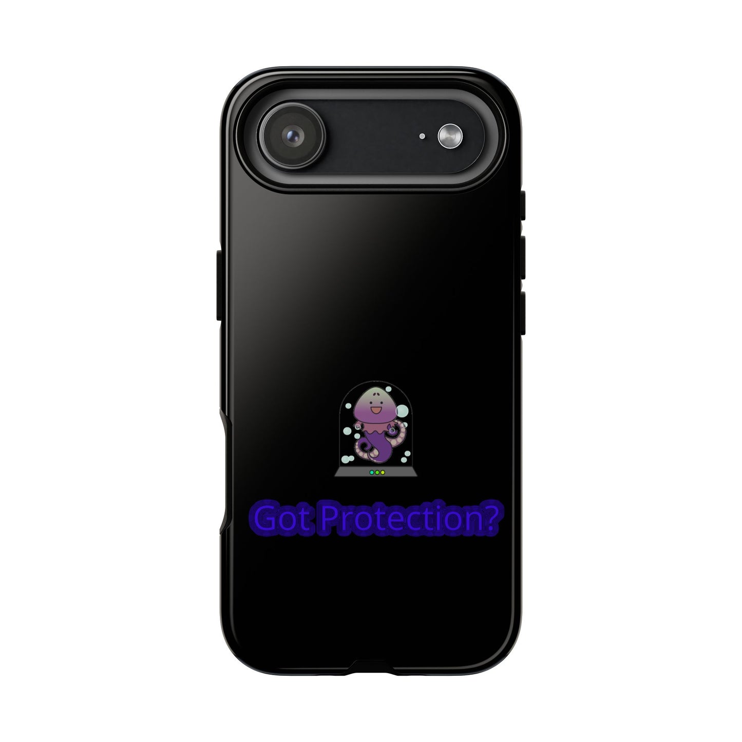Phone Case — 'Got Protection?' Cute Purple Alien Anti-Shock Protective Cover