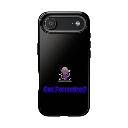 Phone Case — 'Got Protection?' Cute Purple Alien Anti-Shock Protective Cover