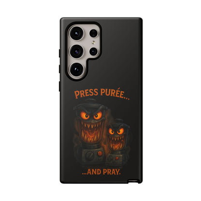Phone Case - 'Press Purée...and Pray' Halloween Horror Protective Cover