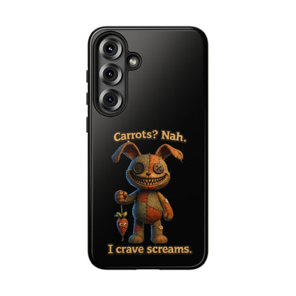 Phone Case — Creepy Bunny "Carrots? Nah. I crave screams." Horror iPhone Case