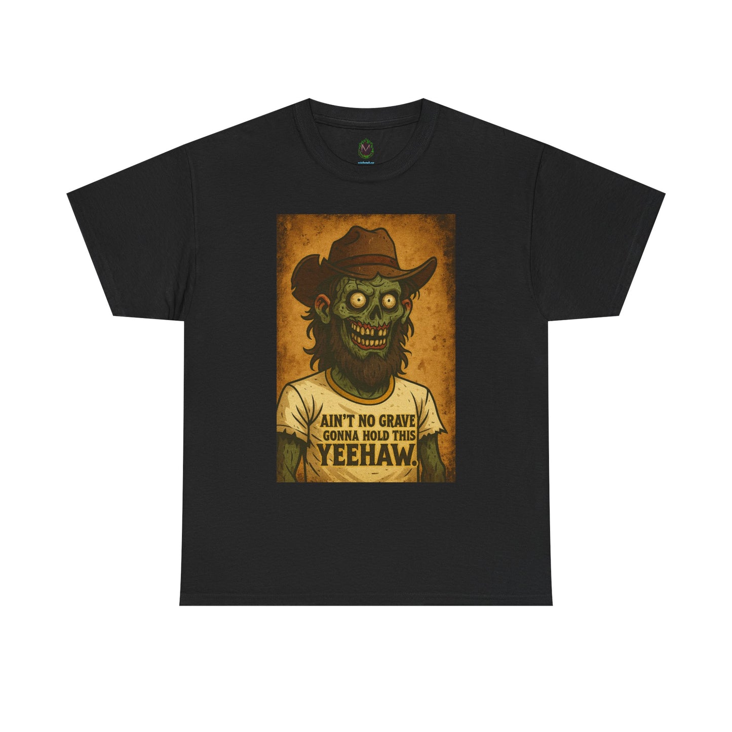 Zombie Cowboy 'Ain't No Grave Gonna Hold This Yeehaw' T-Shirt | Horror Western