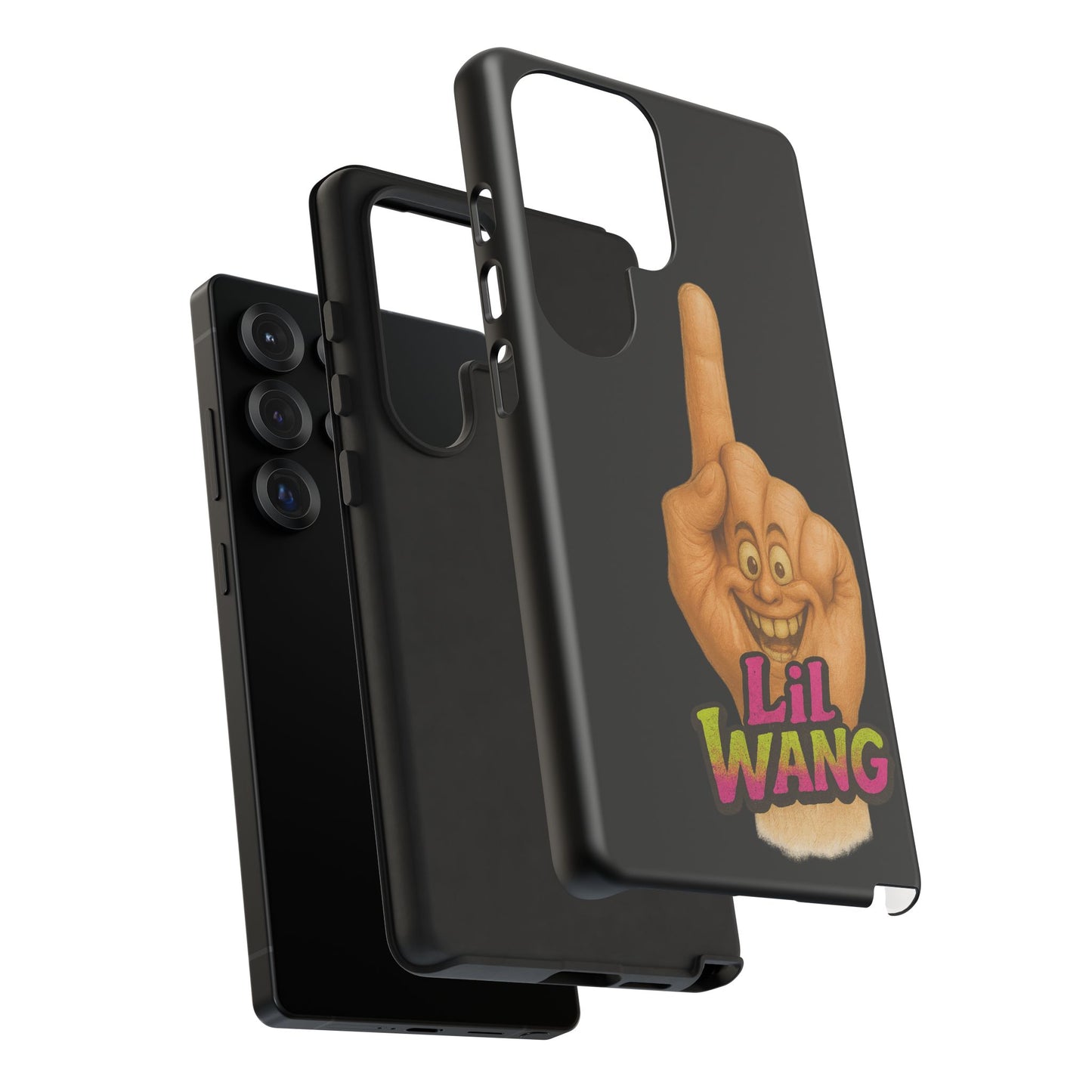 Phone Case — 'Lil Wang' Humorous Middle Finger Character Protective Cover