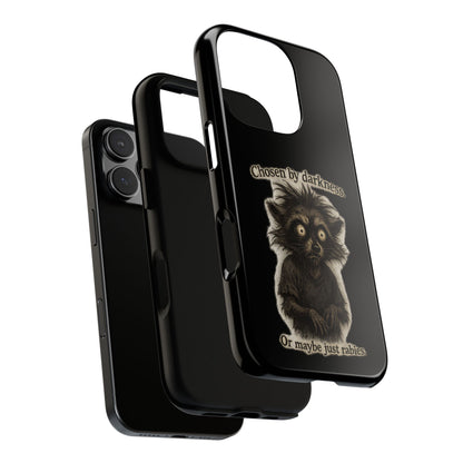 Phone Case - "Chosen by Darkness (Or Maybe Just Rabies)" Cute Creepy Retro Creature Protective Case