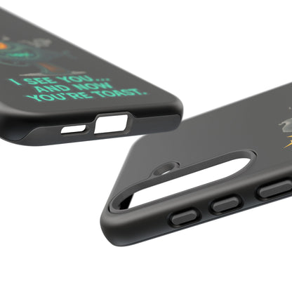 Phone Case — Cute Zombie Blaster Design with "I See You... And Now You're Toast"