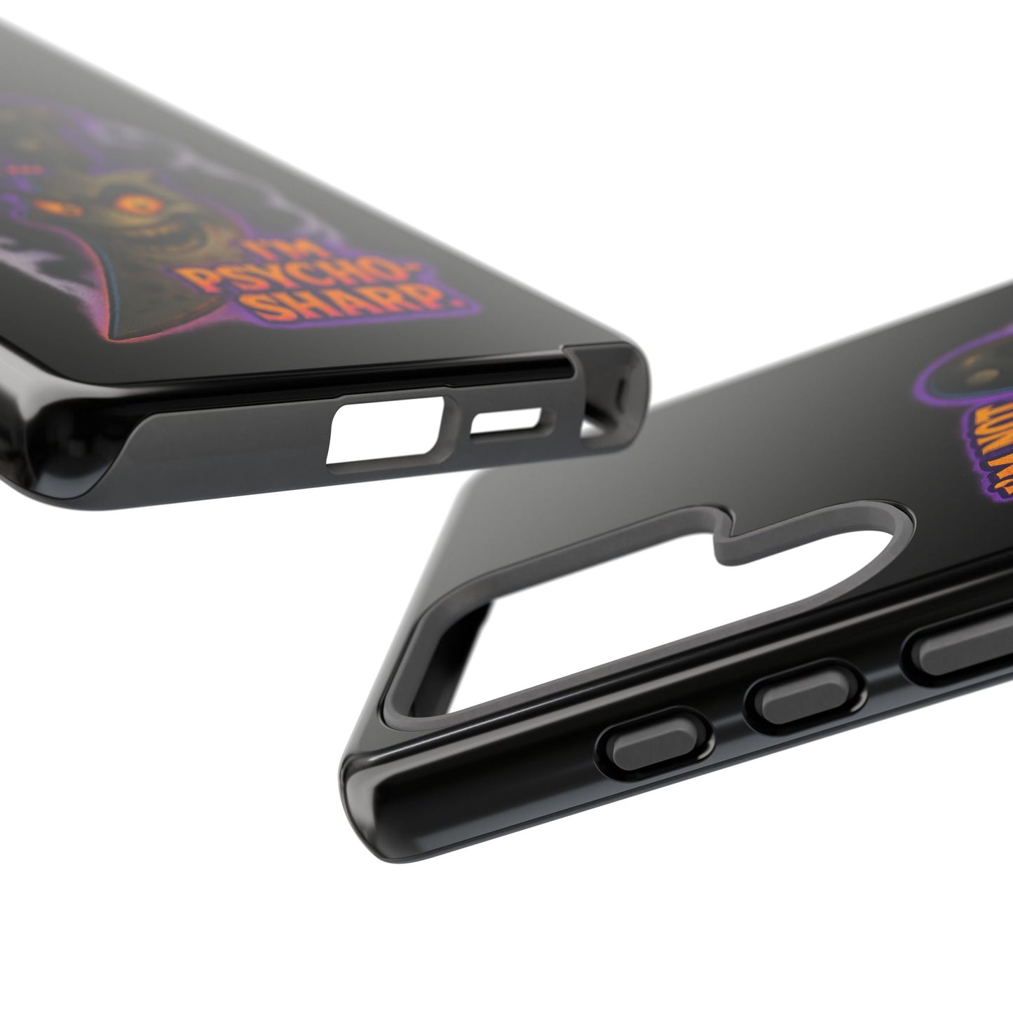 Knife Graphic Phone Case — "I'm Not Just Sharp... I'm Psycho-Sharp" Horror Phone Cover