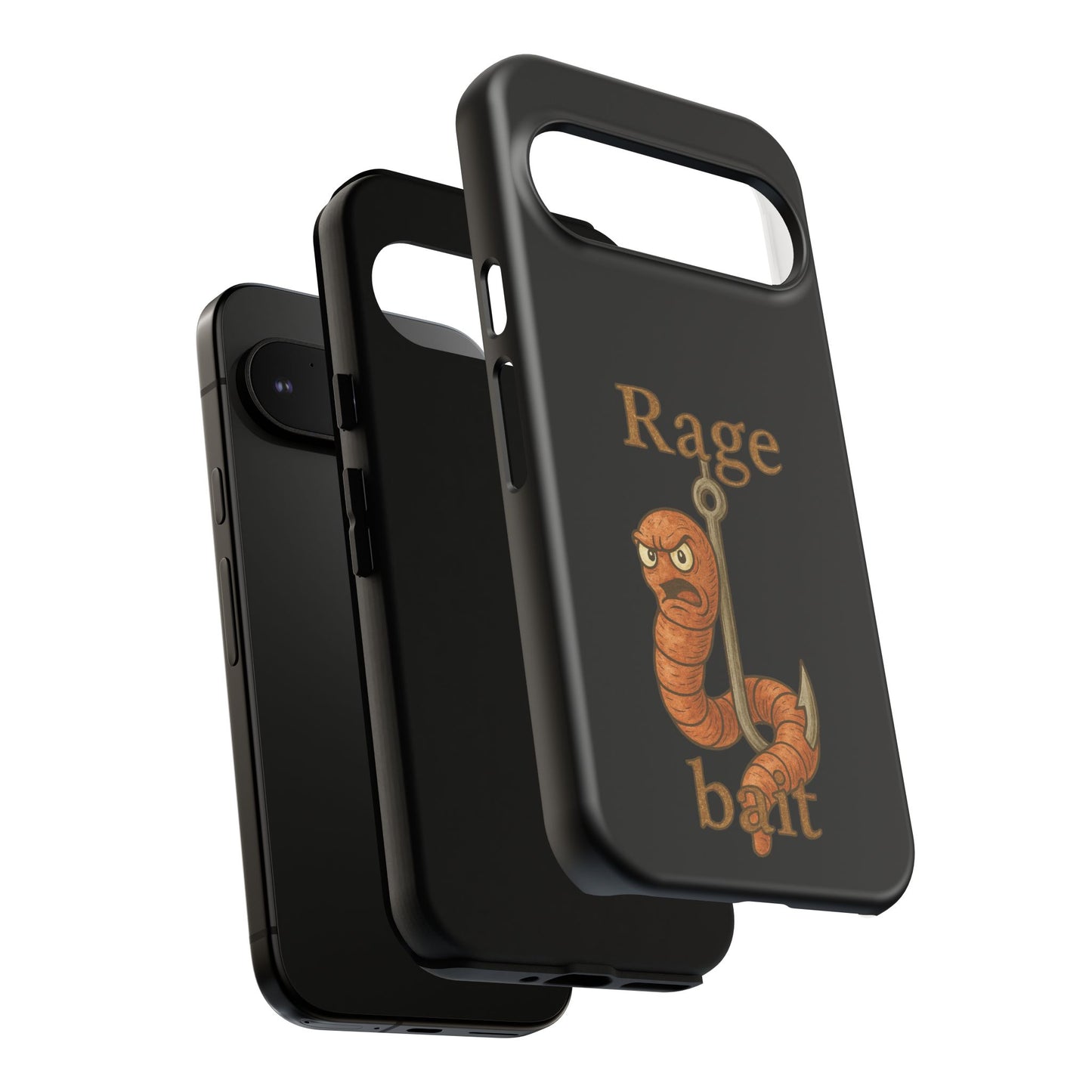 Phone Case — "Rage Bait" Angry Worm Fishing Design