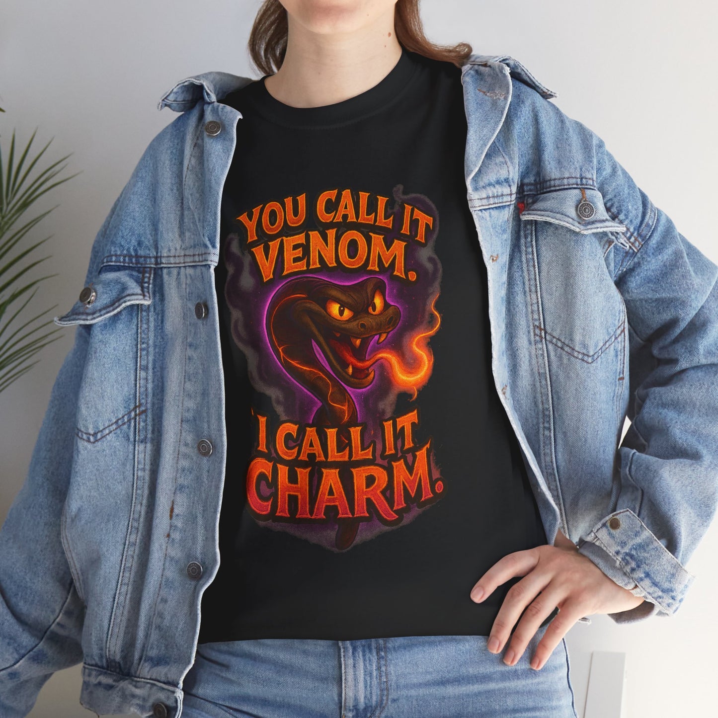 You Call It Venom I Call It Charm T-Shirt | Snake Illustration