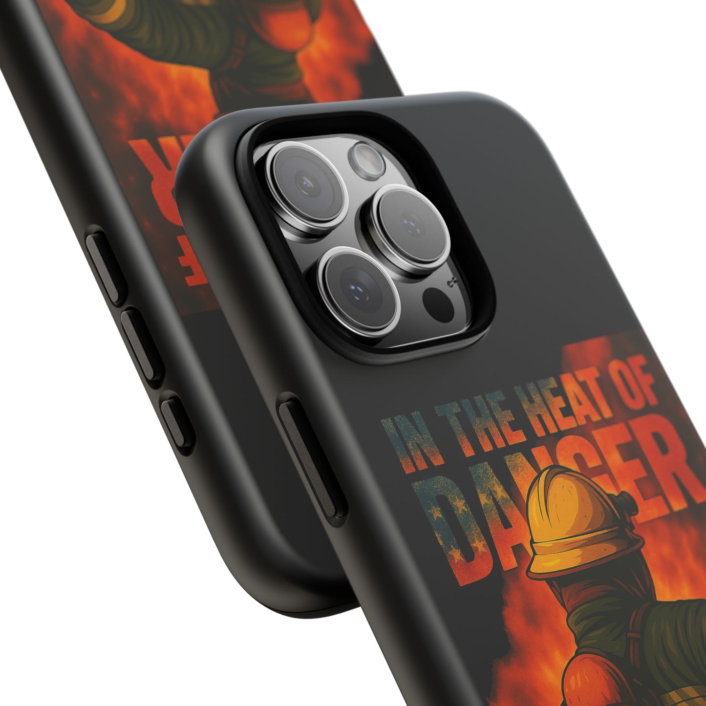 Firefighter Phone Case — "In the Heat of Danger We Hold the Line" Tough Protective Case
