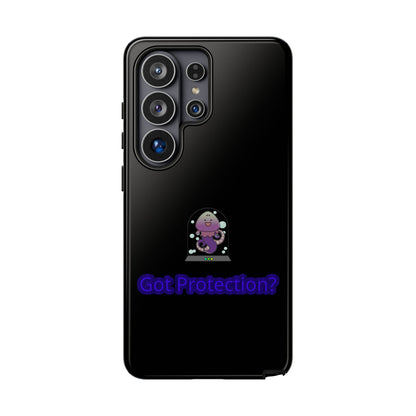 Phone Case — 'Got Protection?' Cute Purple Alien Anti-Shock Protective Cover