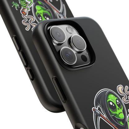 Reaper Alien Phone Case – Cute Grim Reaper Smoking Weed iPhone Case