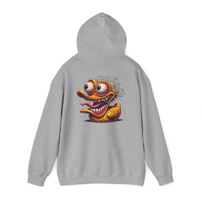 Duck Character Hoodie – Quirky Crazy Duck Illustration Pullover