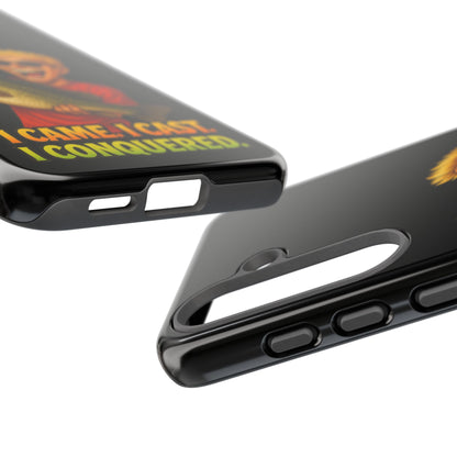 Fishing Phone Case — "I Came. I Cast. I Conquered." Graphic Bass Design