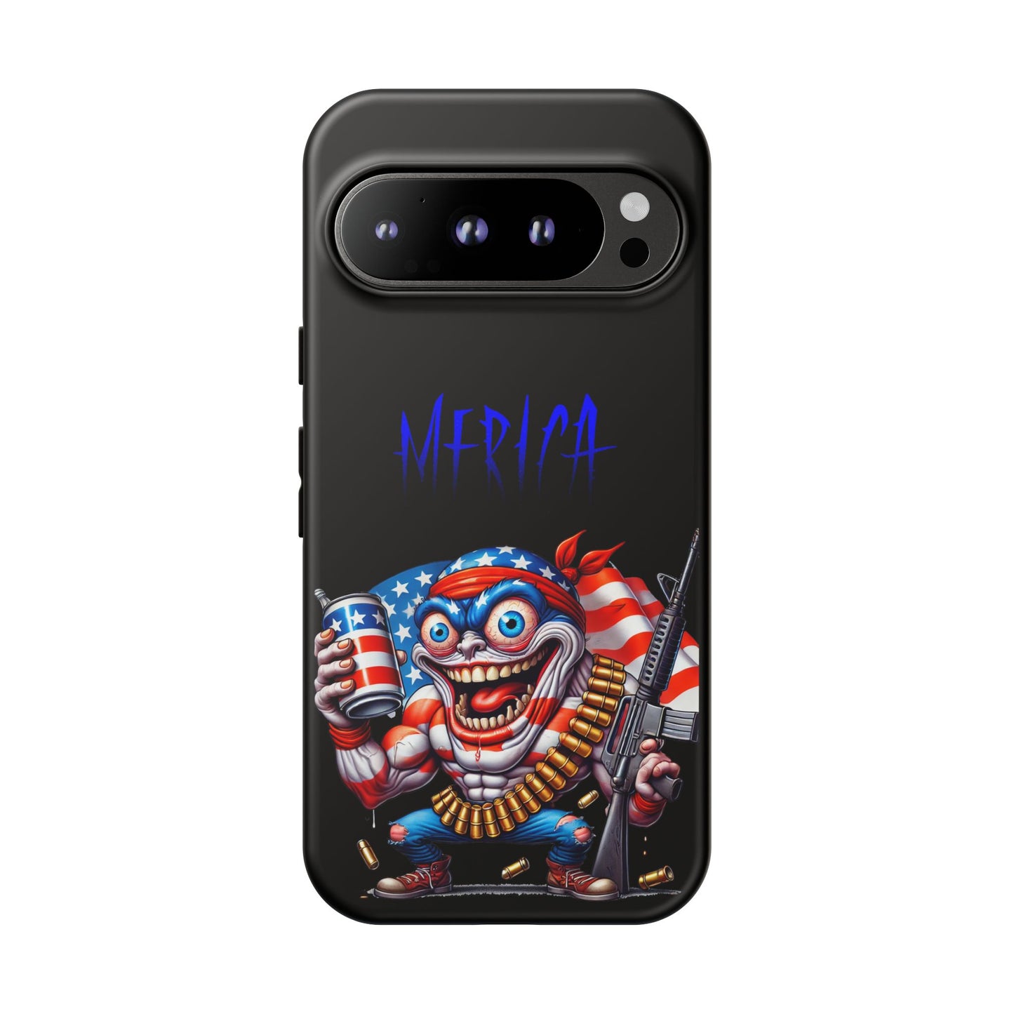 Phone Case — Patriotic 'Merica Clown with Flag, Beer & Rifle