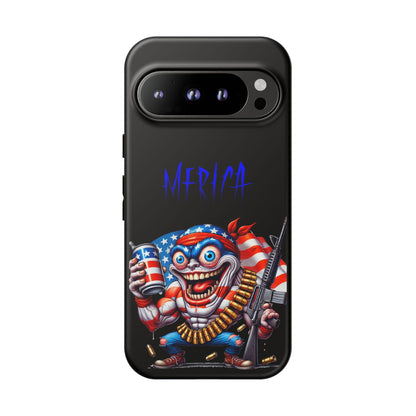 Phone Case — Patriotic 'Merica Clown with Flag, Beer & Rifle