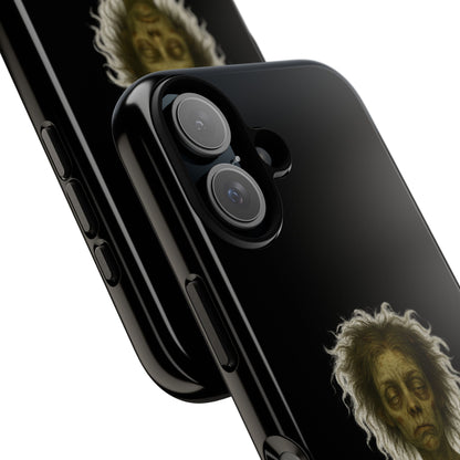 Phone Case — “Cursed to Rise Before Coffee Was Brewed” Goth Horror Design