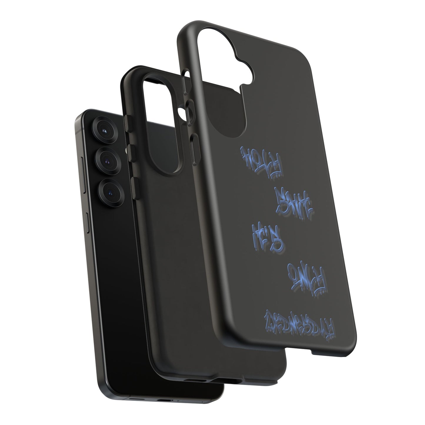 Phone Case — Blue Neon Graffiti "Tough Cases" Protective Cover