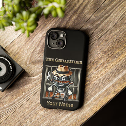 Grillfather Personalized Phone Case — Funny BBQ Smoker Design