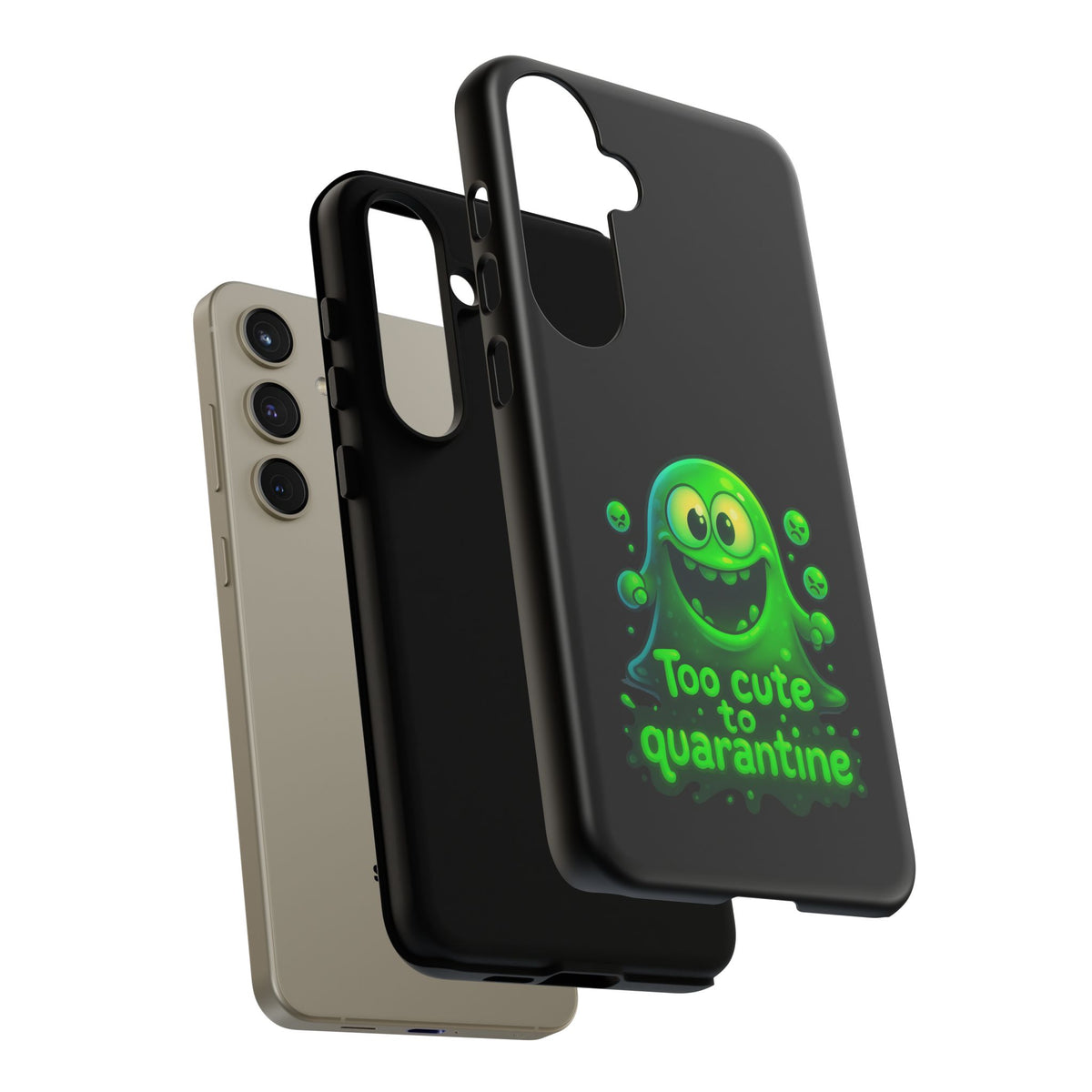Phone Case — 'Too Cute to Quarantine' Green Monster Protective Cover