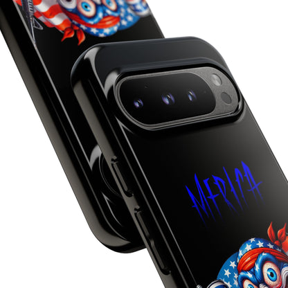 Phone Case — Patriotic 'Merica Clown with Flag, Beer & Rifle