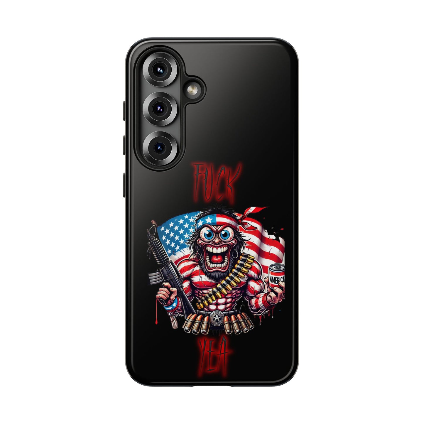 Phone Case — American Flag Skull Soldier Design (Tough Cases)