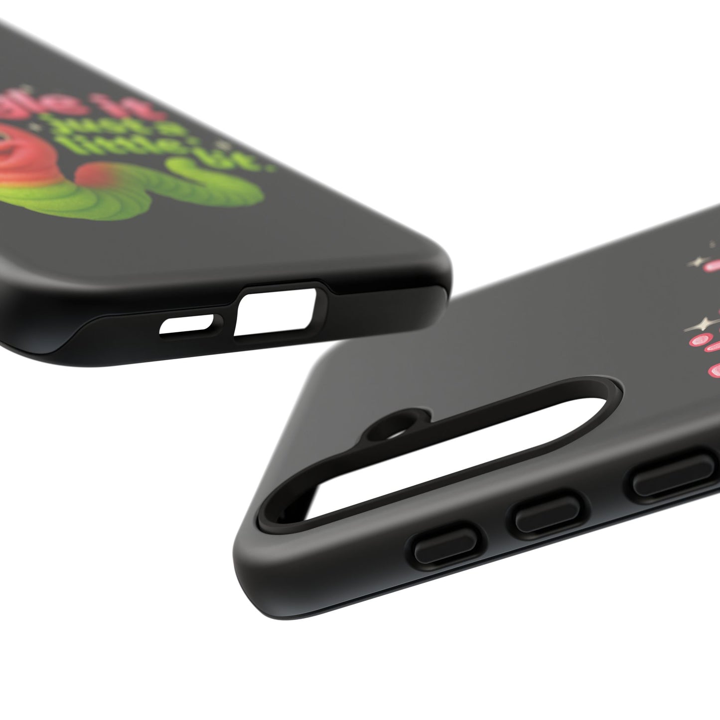 Wiggle It Worm Phone Case — Cute Pink & Green Cartoon iPhone Cover