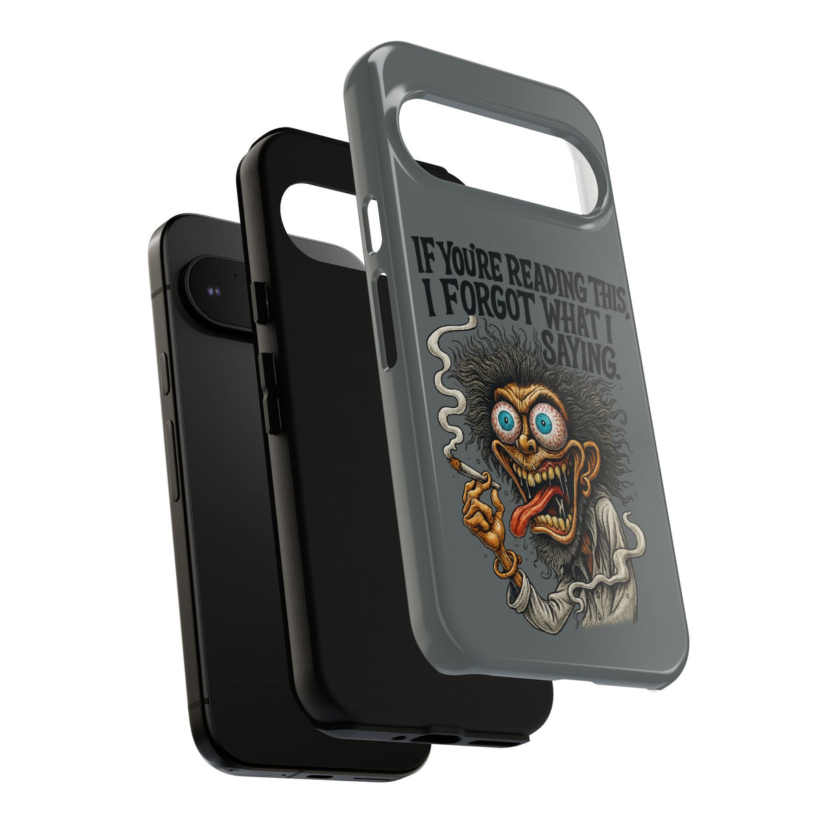 Phone Case — "If You're Reading This I Forgot What I Was Saying" Retro Crazy Cartoon Design