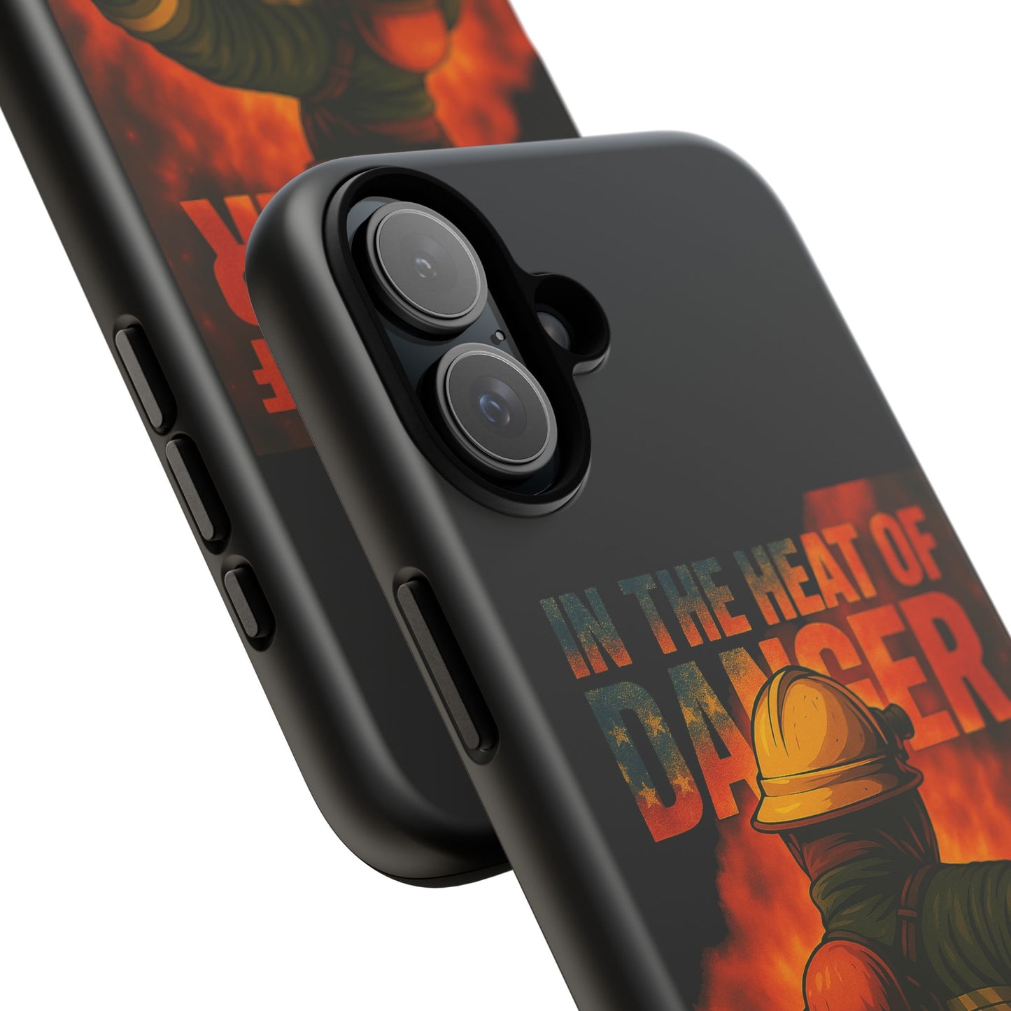 Firefighter Phone Case — "In the Heat of Danger We Hold the Line" Tough Protective Case