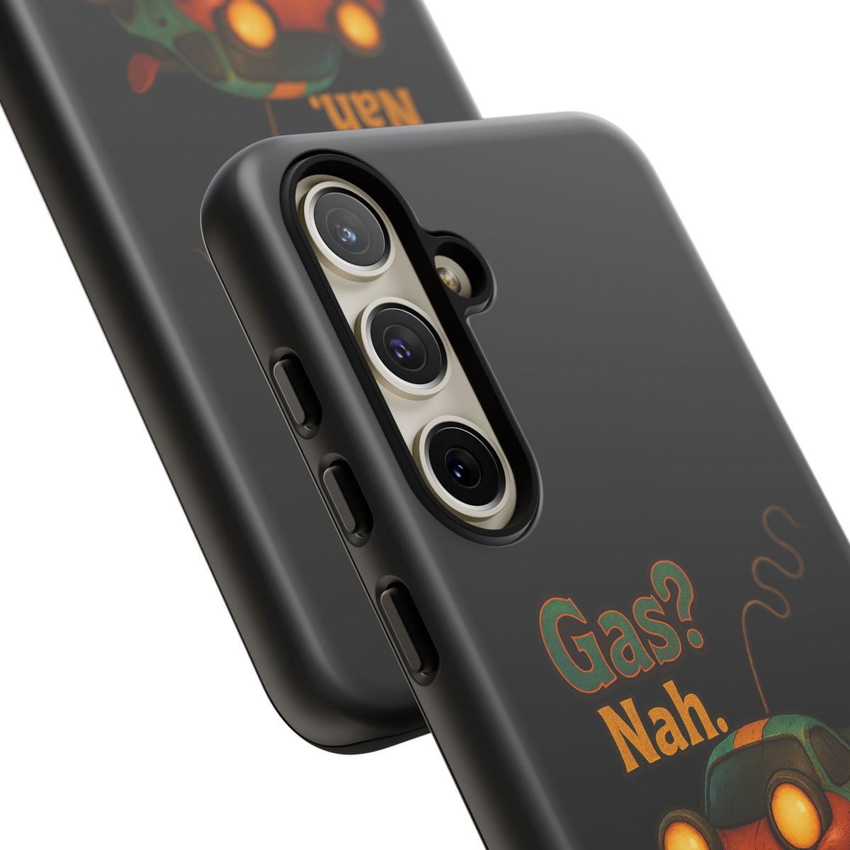 Phone Case — "Gas? Nah. I Run on Bad Far Decisions" Funny Cartoon Car Protective Cover