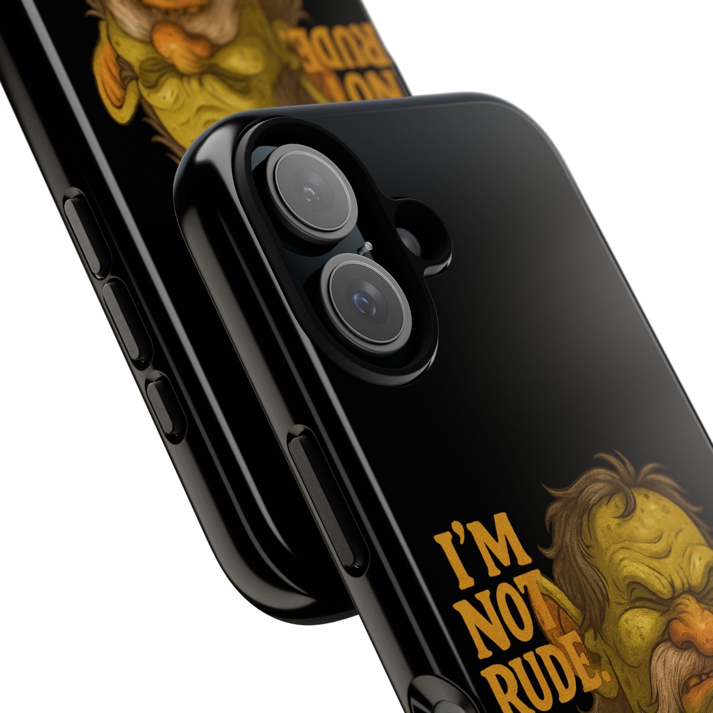 Phone Case — "I'm Not Rude, You're Just Exhausting" Grumpy Goblin Protective Cover