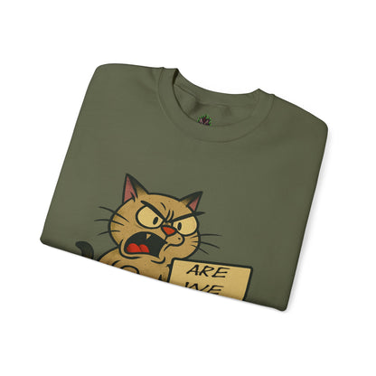 Are We Next – Angry Cat Protest Crewneck Sweatshirt