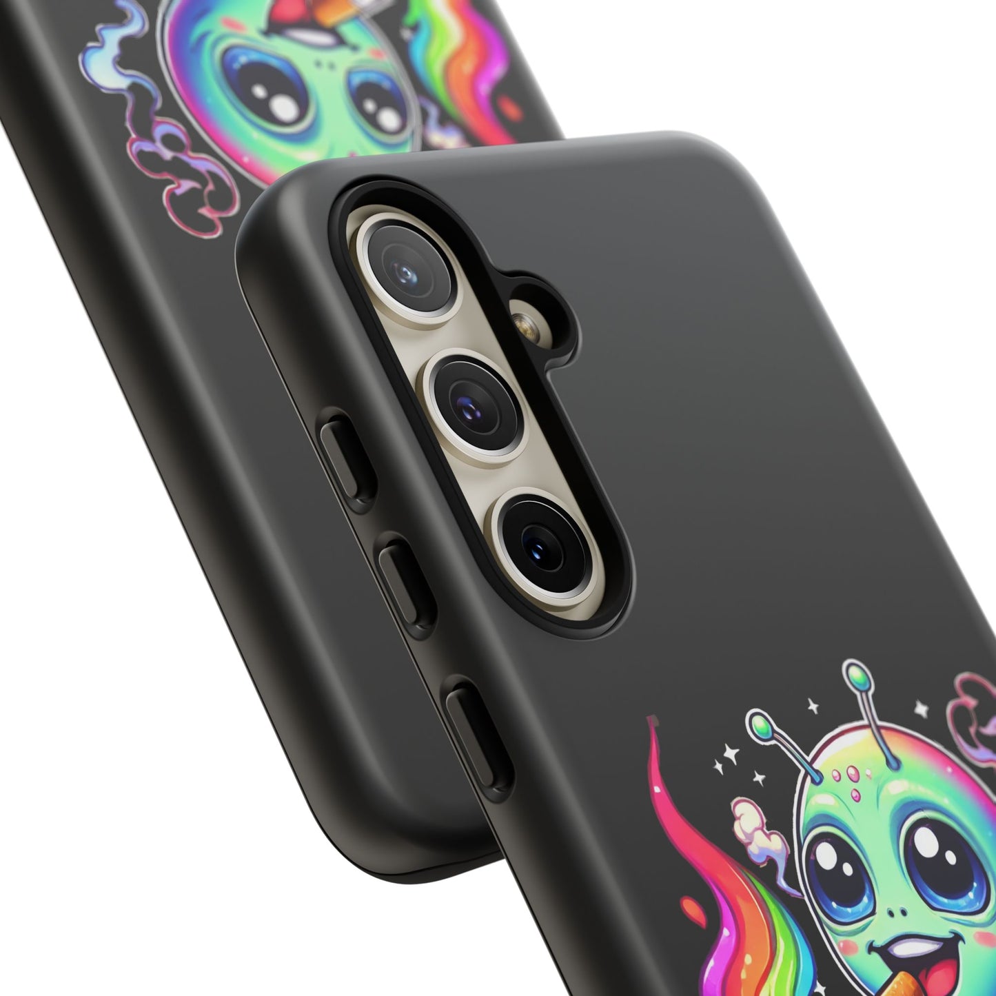 Alien Smoking Rainbow Joint Phone Case — Cute Psychedelic Cannabis iPhone Cover